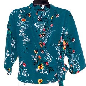 Wrap around floral top